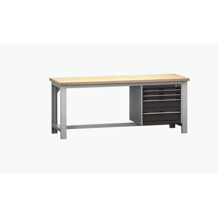 CUBIO FW BENCH MPX 4 CABINET WxDxH: 2000x750x840mm DARK GREY