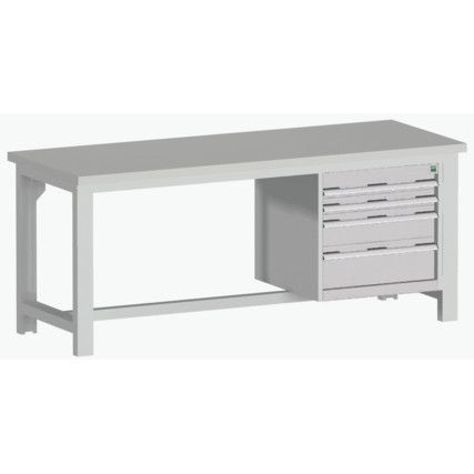 CUBIO FW BENCH LINO 4 CABINET WxDxH: 2000x750x840mm GREY