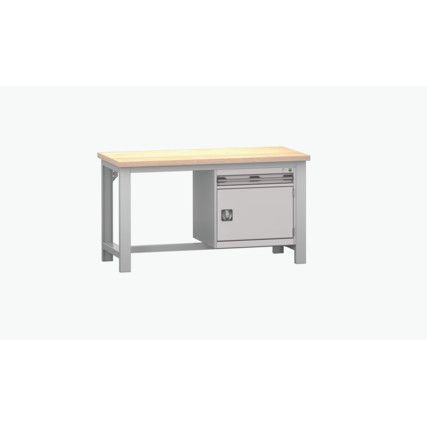 CUBIO FW BENCH MPX 1 DRW/DOOR CABINET WxDxH: 1500x750x840mm GREY