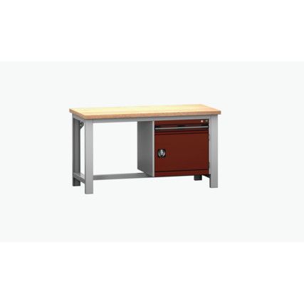 CUBIO FW BENCH MPX 1 DRW/DOOR CABINET WxDxH: 1500x750x840mm RED