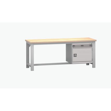 CUBIO FW BENCH MPX 1 DRW/DOOR CABINET WxDxH: 2000x750x840mm GREY