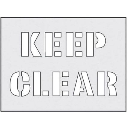 KEEP CLEAR STENCIL (190 X 300MM) 