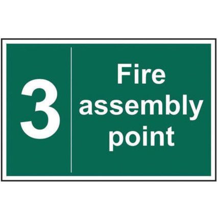 FIRE ASSEMBLY POINT 3 - RPVC(300X 200MM)