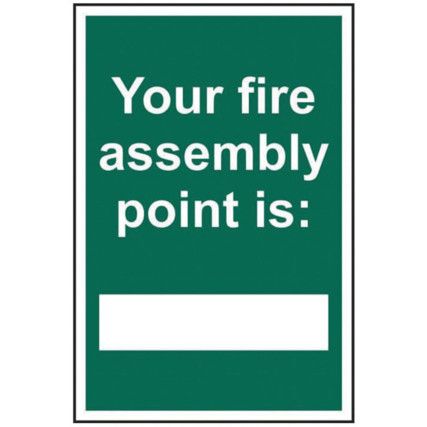 YOUR FIRE ASSEMBLY POINT IS -SAV(300 X 200MM)