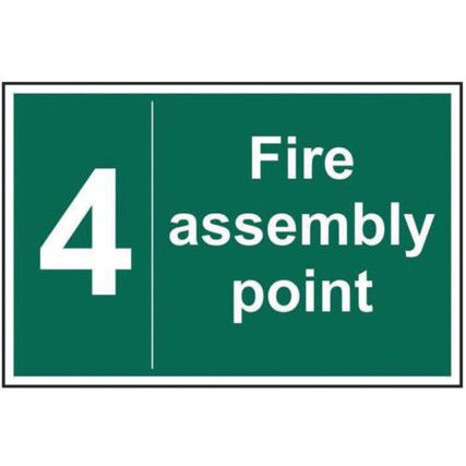 FIRE ASSEMBLY POINT 4 - RPVC(300X 200MM)