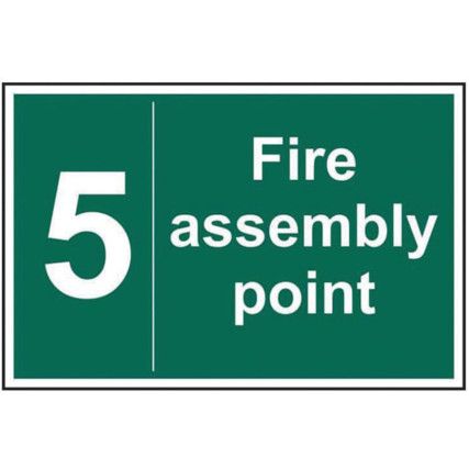 FIRE ASSEMBLY POINT 5 - RPVC(300X 200MM)