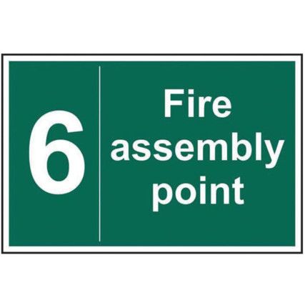 FIRE ASSEMBLY POINT 6 - RPVC(300X 200MM)