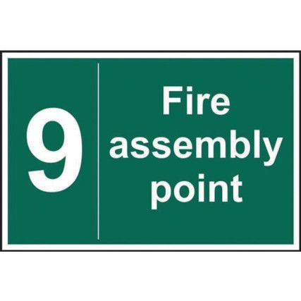 FIRE ASSEMBLY POINT 9 - RPVC(300X 200MM)