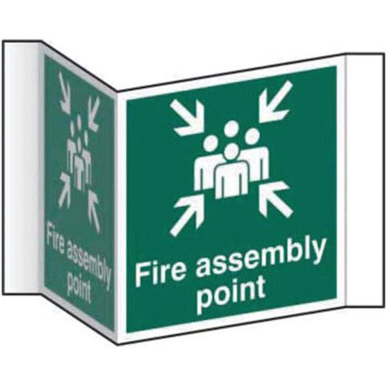 FIRE ASSEMBLY POINT (PROJECTIONSIGN) - RPVC (200MM FACE)