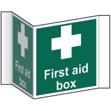 FIRST AID BOX (PROJECTION SIGN)-RPVC (200MM FACE)