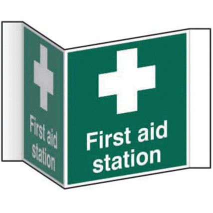 FIRST AID STATION (PROJECTIONSIGN) - RPVC (200MM FACE)