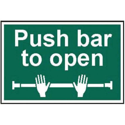 PUSH BAR TO OPEN - PVC (300X200MM)