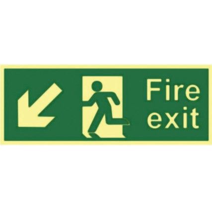 FIRE EXIT (MAN LEFT) - SAV (300X150MM)