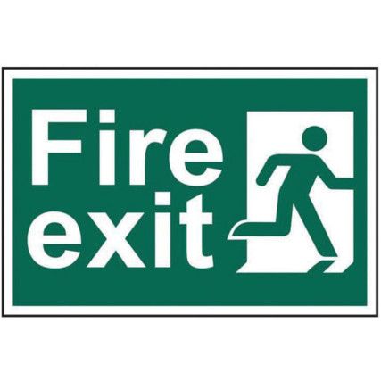 FIRE EXIT MAN RUNNING RIGHT -PVC(300 X 200MM)