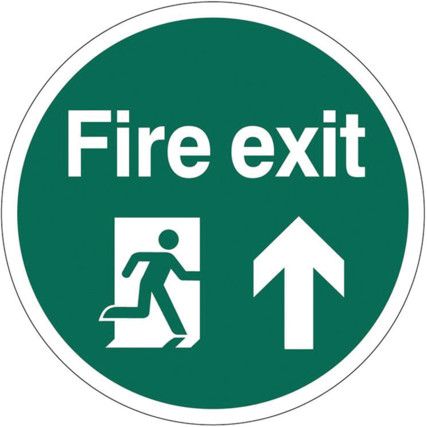 400MM DIA. FIRE EXIT MAN ARROW UPFLOOR GRAPHIC