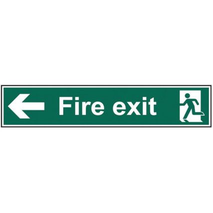 FIRE EXIT (MAN ARROW LEFT) -RPVC(750 X 150MM)