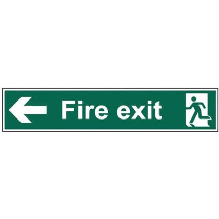 FIRE EXIT (MAN ARROW LEFT) -SAV(750 X 150MM)