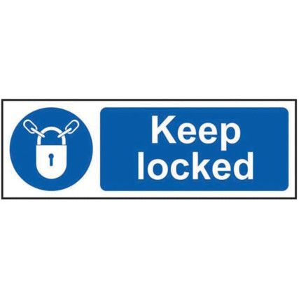 KEEP LOCKED - RPVC (300 X 100MM)