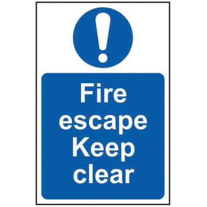 FIRE ESCAPE KEEP CLEAR - SAV (200X 300MM)