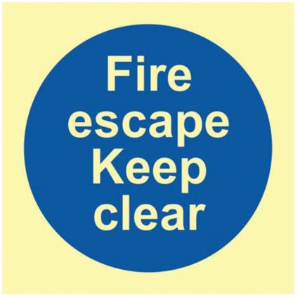 FIRE ECSAPE KEEP CLEAR - PHS(100X 100MM)