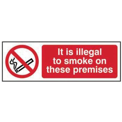 IT IS ILLEGAL TO SMOKE ON THESEPREMISES - RPVC (300 X 100MM)