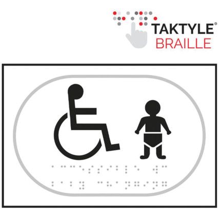 DISABLED BABY CHANGE GRAPHIC -TAKTYLE (225 X 150MM)