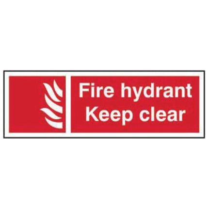 FIRE HYDRANT KEEP CLEAR -RPVC(300 X 100MM)