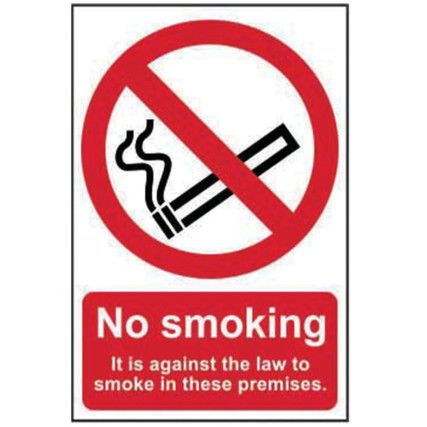 NO SMOKING IT IS AGAINST LAW TOSM OKE ON PREMISES-CLG(148X210MM)