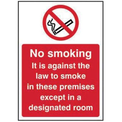 NO SMOKING IT IS AGAINST THE LAWTO SMOKE - RPVC (148 X 210MM)