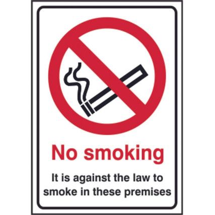 NOSMOKING IT IS AGAINST LAW TOSMOKE IN PREMISES-SAV(148X210MM)