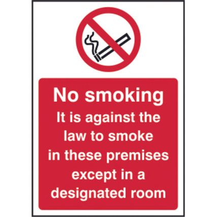 NO SMOKING IT IS AGAINST THE LAWTO SMOKE - SAV (148 X 210MM)