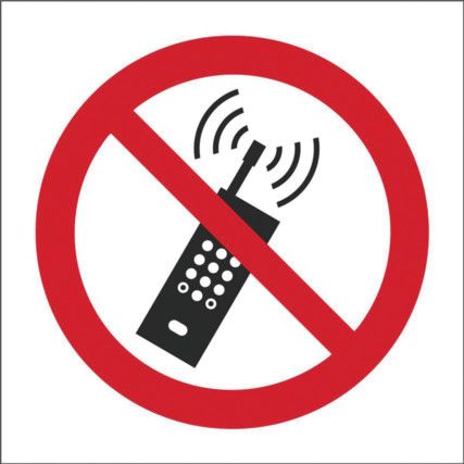 NO MOBILE PHONES SYMBOL - PVC(100X 100MM)