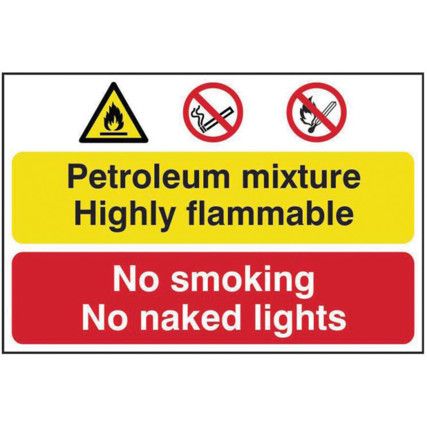 PETROLEUM MIXTURE / NO SMOKING -PVC (600 X 400MM)