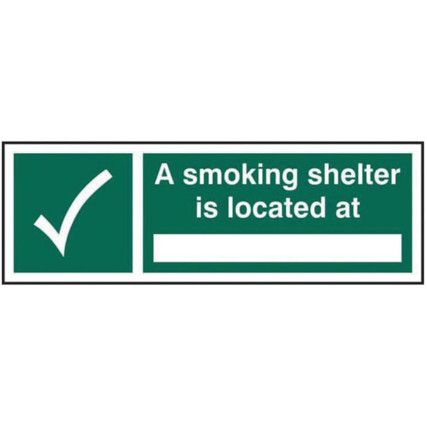 A SMOKING SHELTER IS LOCATED AT______ - RPVC (300 X 100MM)