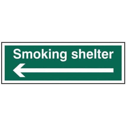 SMOKING SHELTER (ARROW LEFT)-RPVC (300 X 100MM)