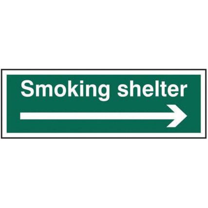 SMOKING SHELTER (ARROW RIGHT)-RPVC (300 X 100MM)