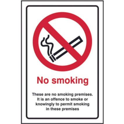 NO SMOKING. Ã‚Â THESE ARE NO SMOKINGPREMISES - SAV (200 X 300MM)