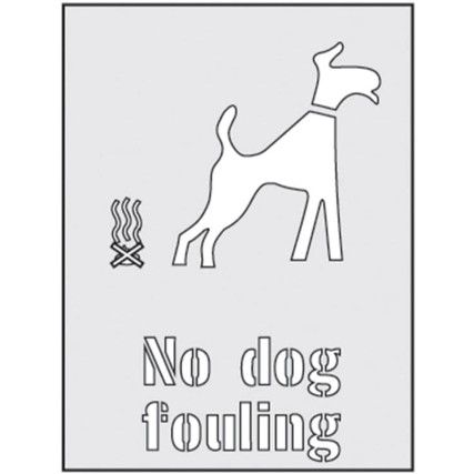 NO DOG FOULING STENCIL - 190X300MM