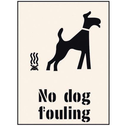 NO DOG FOULING STENCIL - 300X400MM