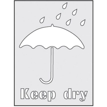 KEEP DRY STENCIL (190 X 300MM)