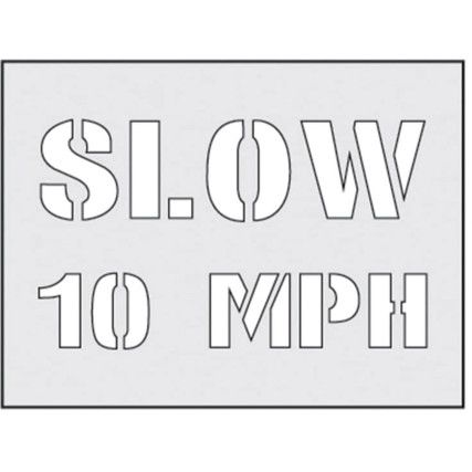 SLOW 10 MPH STENCIL (190 X 300MM)