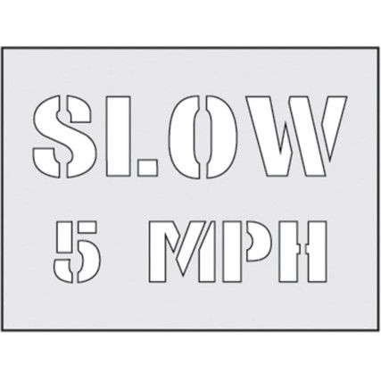 SLOW 5MPH STENCIL (190 X 300MM)  