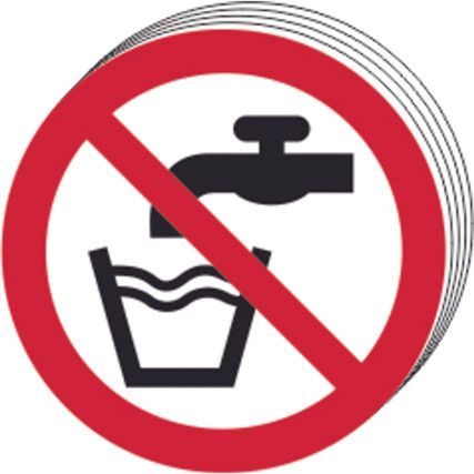 NOT DRINKING WATER SYMBOL -SAV(50MM DIA.) (PK-10)