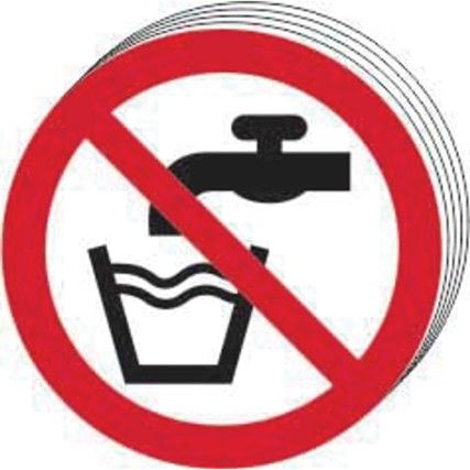 NOT DRINKING WATER SYMBOL -SAV(100MM DIA.) (PK-10)