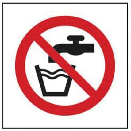 NOT DRINKING WATER SYMBOL  -PVC(100 X 100MM)