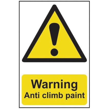 WARNING ANTI CLIMB PAINT -PVC(200 X 300MM)