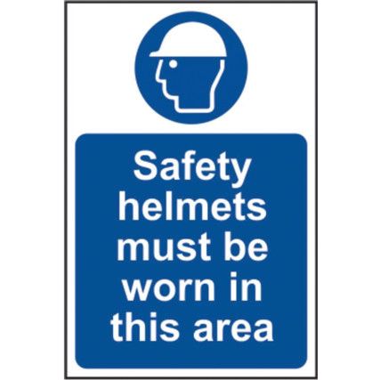 SAFETY HELMETS MUST BE WORN INTHIS AREA - SAV (200 X 300MM)