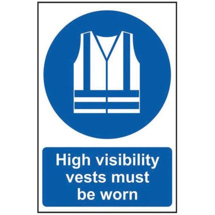 HIGH VISIBILITY VESTS MUST BEWORN- RPVC (200 X 300MM)