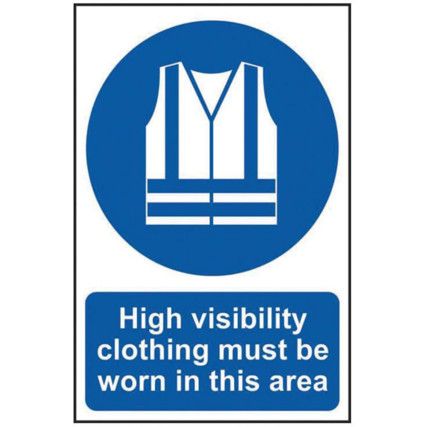 HIGH VISIBILITY CLOTHING MUST BE WORN IN THIS AREA-RPVC(200X300MM)