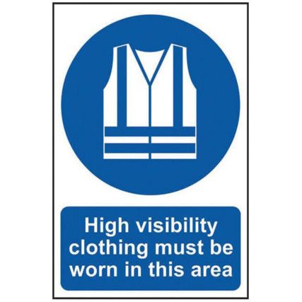 HIGH VISIBILITY CLOTHING MUST BEWORN IN THIS AREA-SAV(200X300MM)